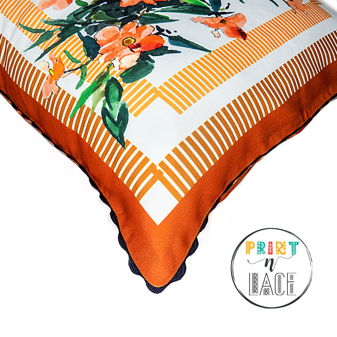 Print n Lace 033(orange n multi)