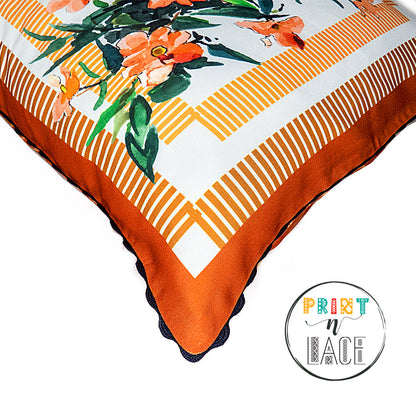 Print n Lace 033(orange n multi)