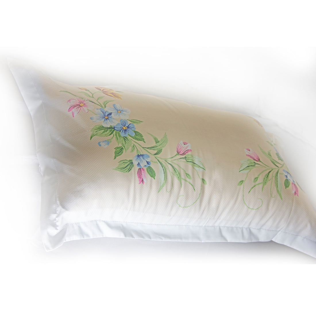 Pillow Covers-Printed- Corner Bouquets- Pair