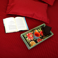 Pure Cotton Bedsheet - Double Bed - Cherry Red