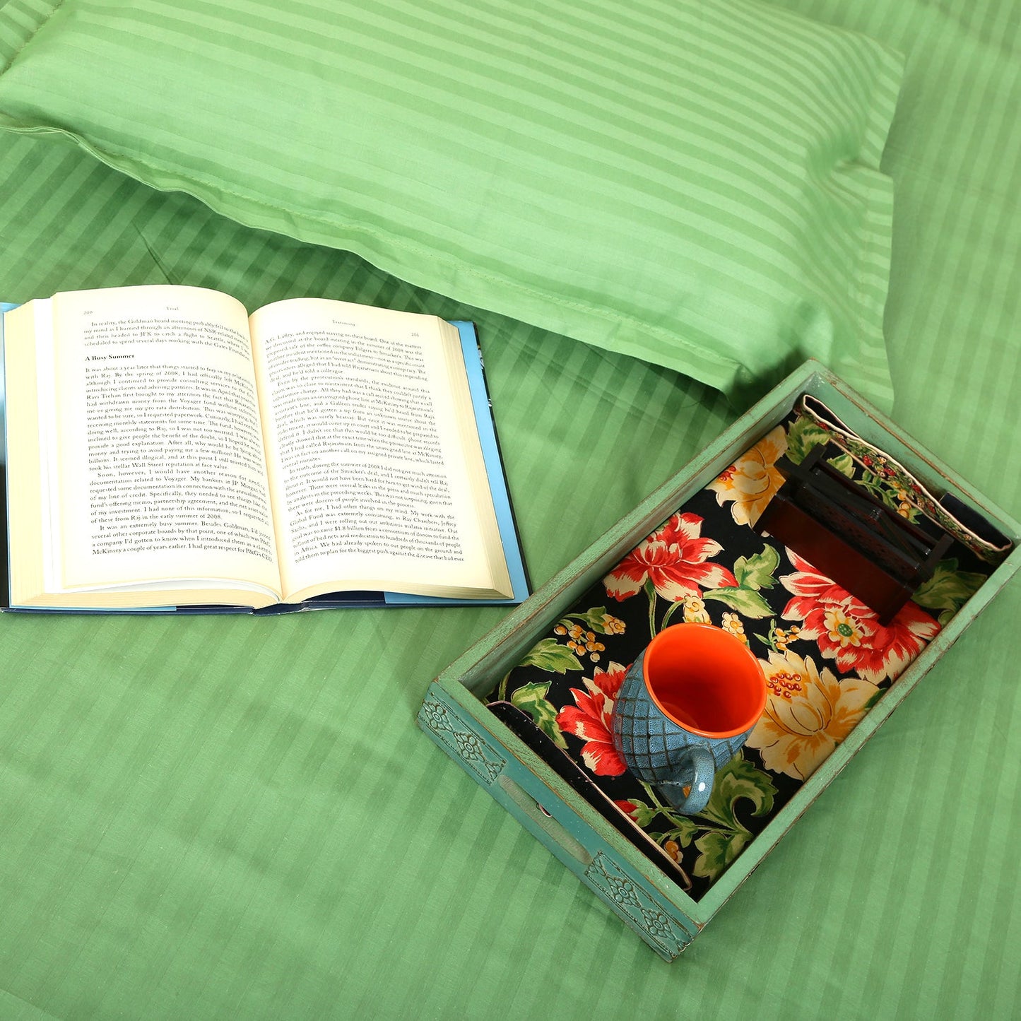 Cotton Bedsheet - Double Bed - Pista Green