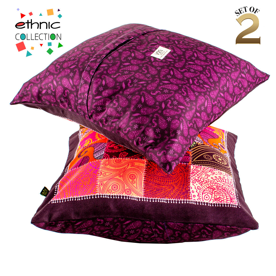 Cushion Cover-Ethnic Collection-55-Set of 2