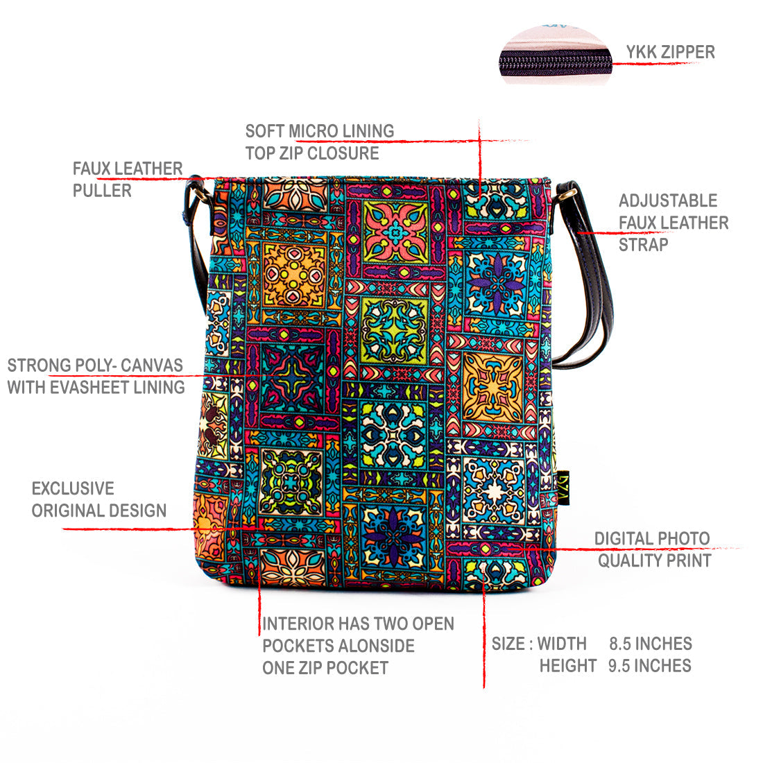 Sling Bag - Aztec Rangoli