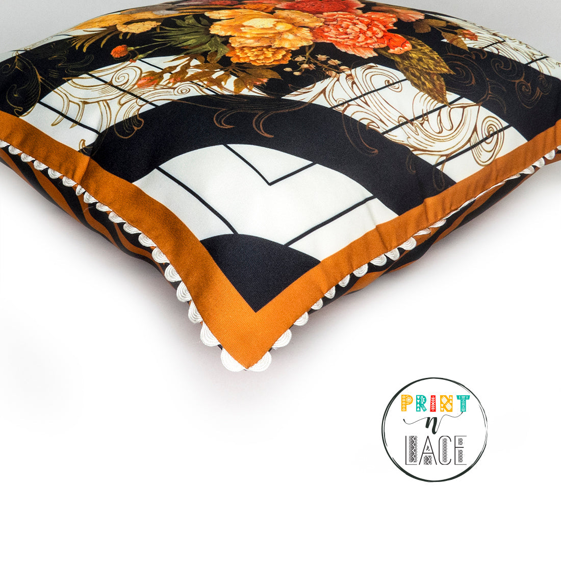 Print n Lace 026(brown n multi)