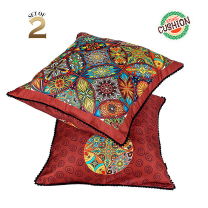 Print n Lace 056(maroon n multi)