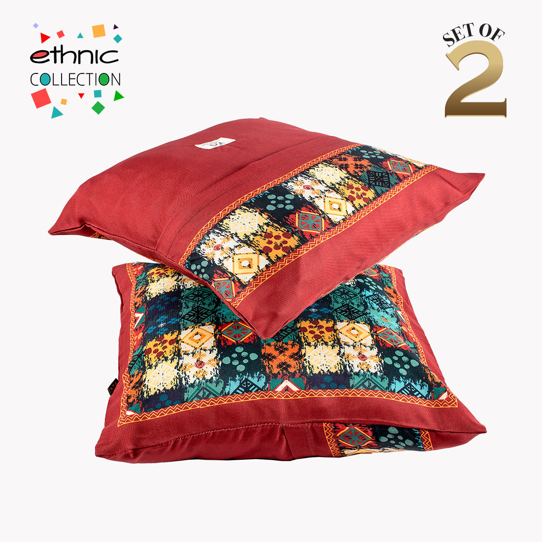 Cushion Cover-Ethnic Collection-86-Set of 2