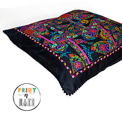 Print n Lace 022(black n multi)
