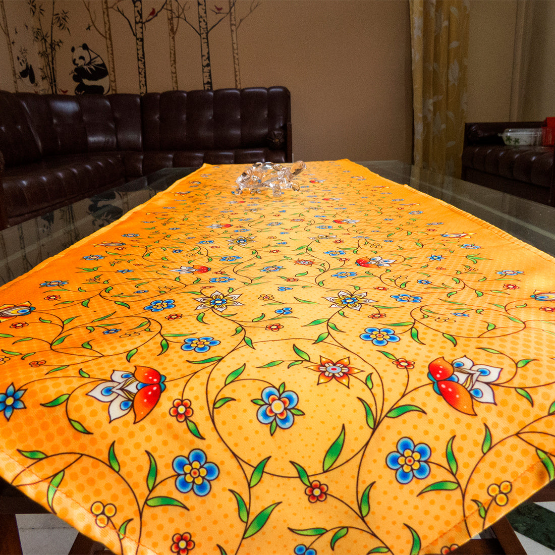 Yellow Intricate Mughal Print