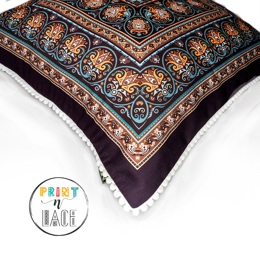Print n Lace 008(brown n multi)