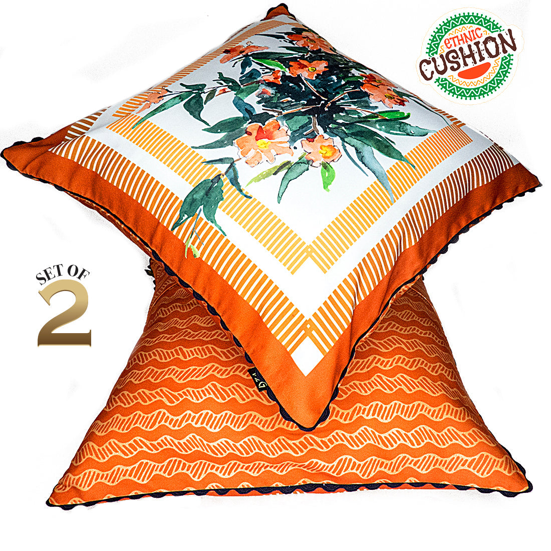 Print n Lace 033(orange n multi)