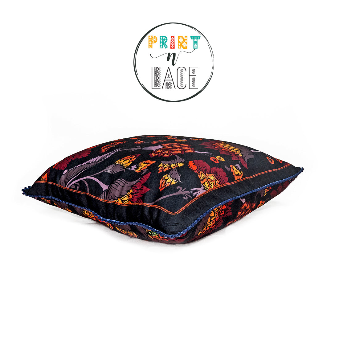 Print n Lace 017(black n multi)