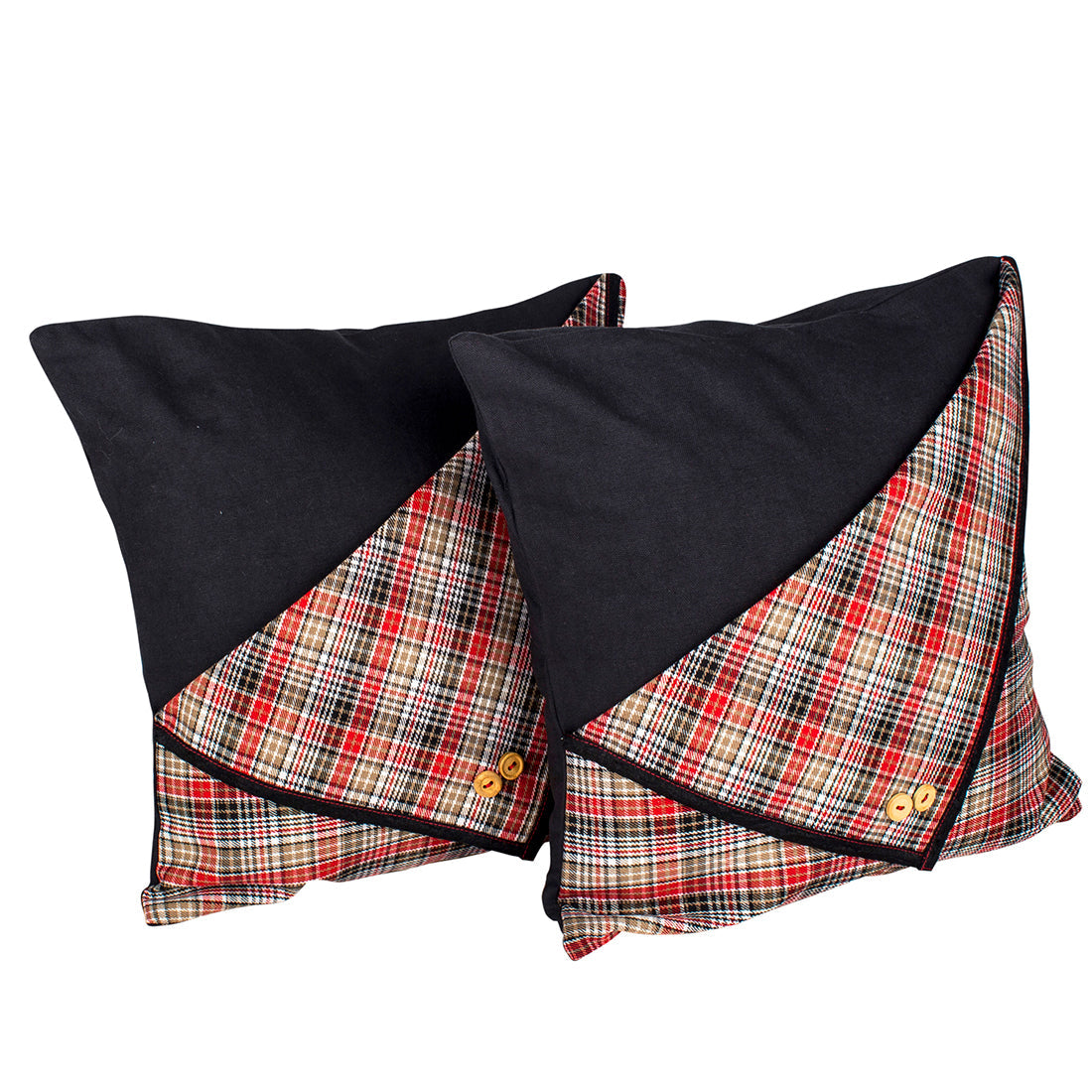 Cushion Cover-Black n Red Checks