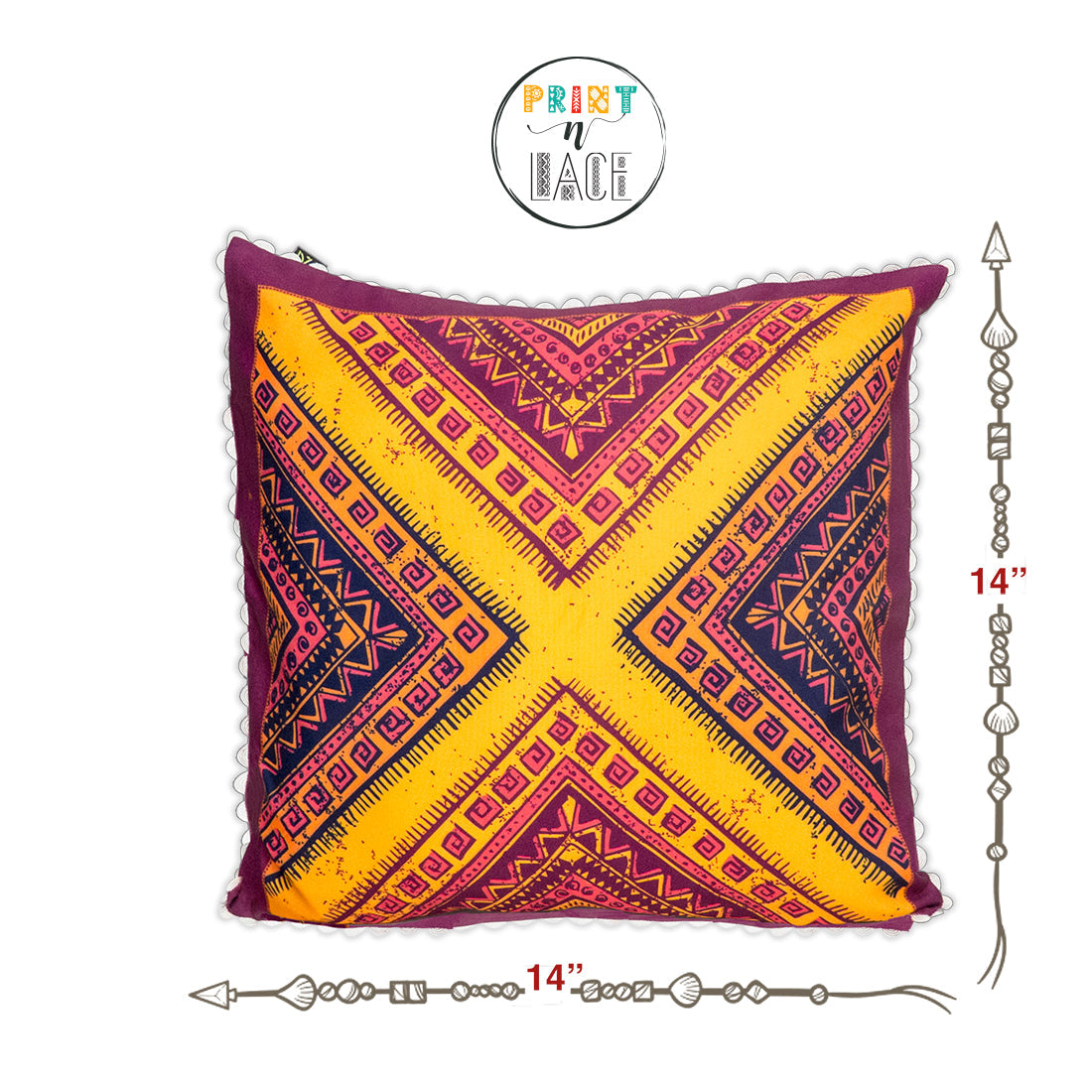 Print n Lace 028(purple n multi)