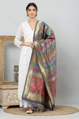 Dupatta-Banarasi Multi Patola- Gray