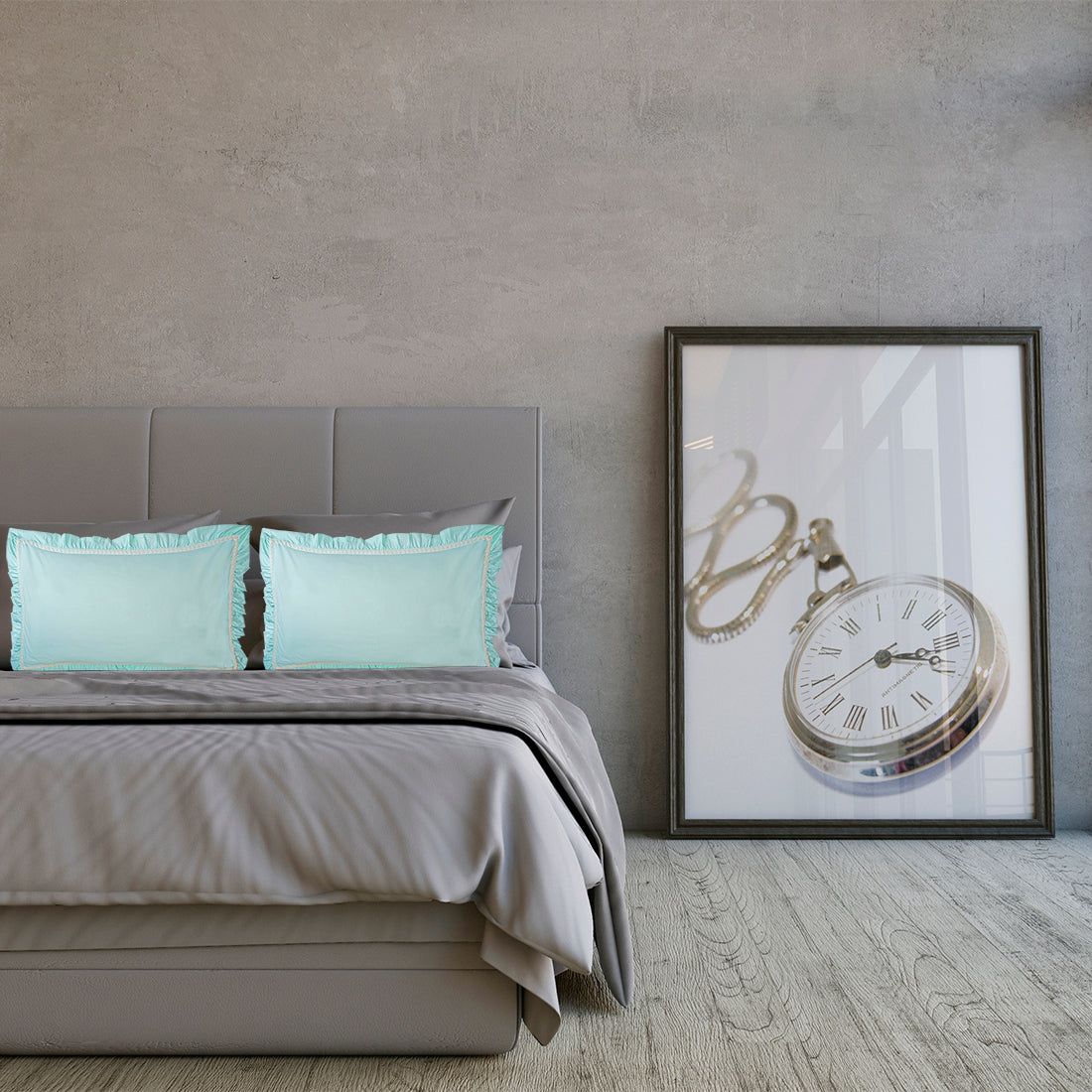 Pillow Covers-Plain Color-Light Sea Green- Pair