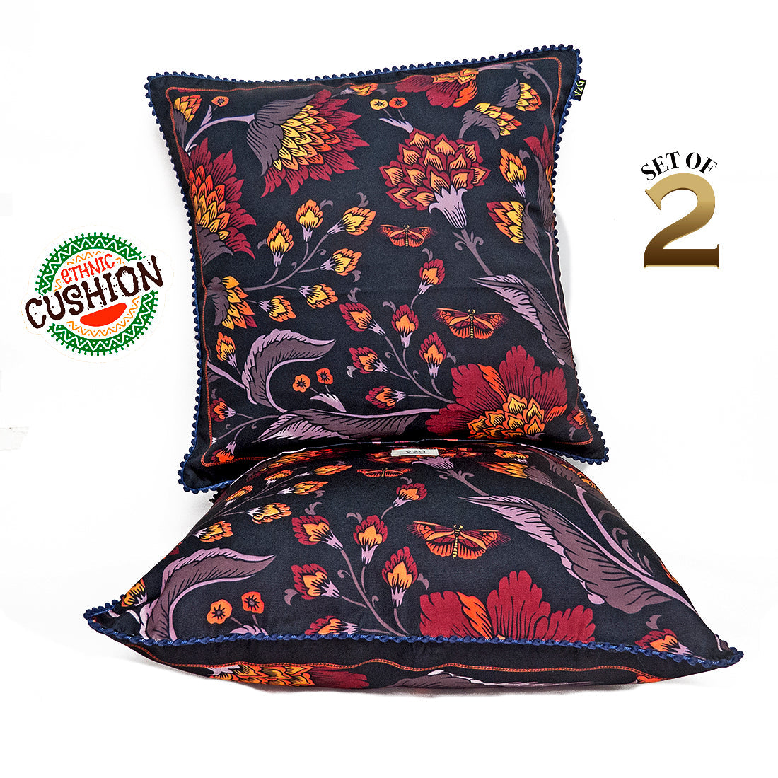 Print n Lace 017(black n multi)
