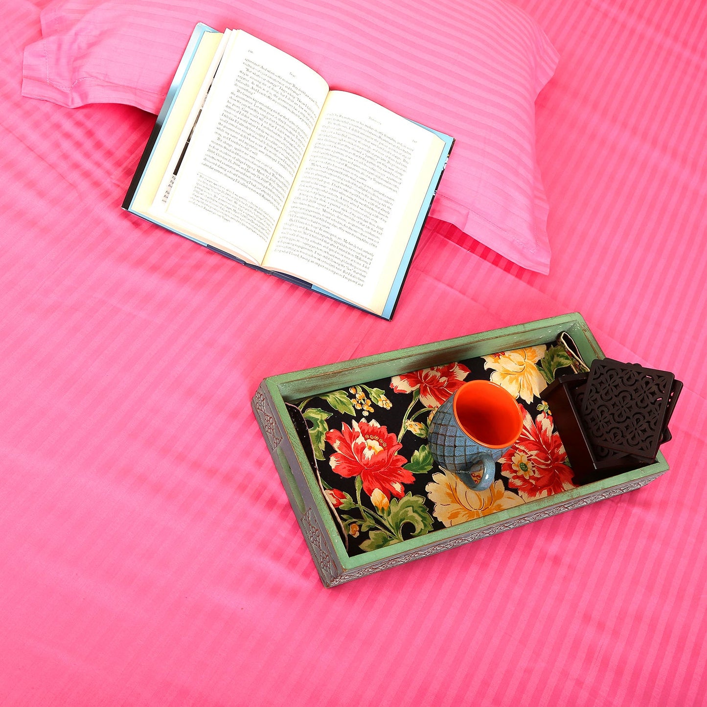 Cotton Bedsheet - Double Bed - Dark Pink