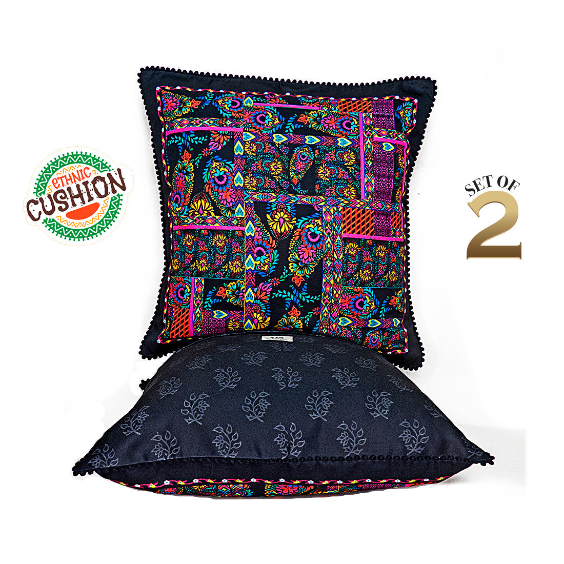 Print n Lace 022(black n multi)