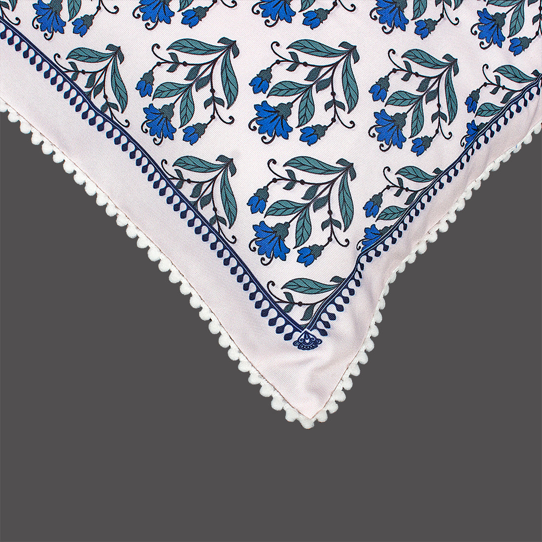 Print n Lace 068 (Cream n Blue)