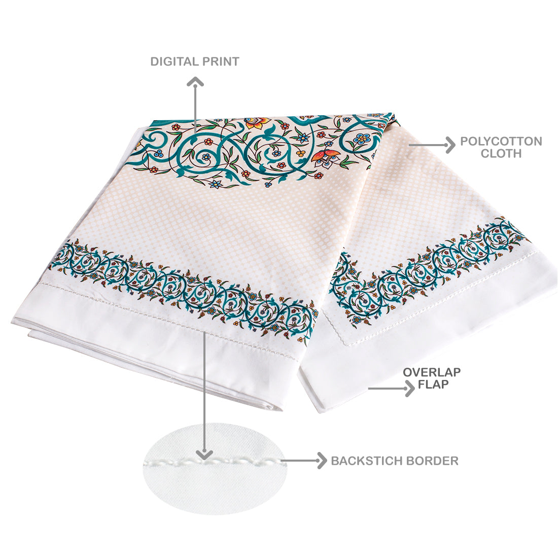Pillow Covers-Printed- Mughal Motifs- Pair