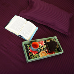 Cotton Bedsheet - Double Bed - Wine