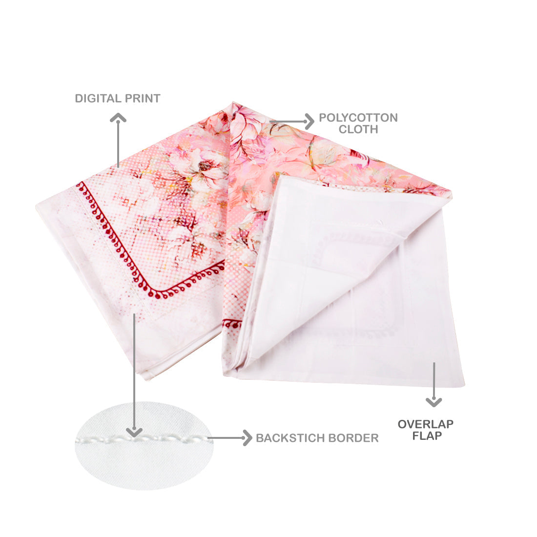 Pillow Covers-Printed-Rose Bed- Pair