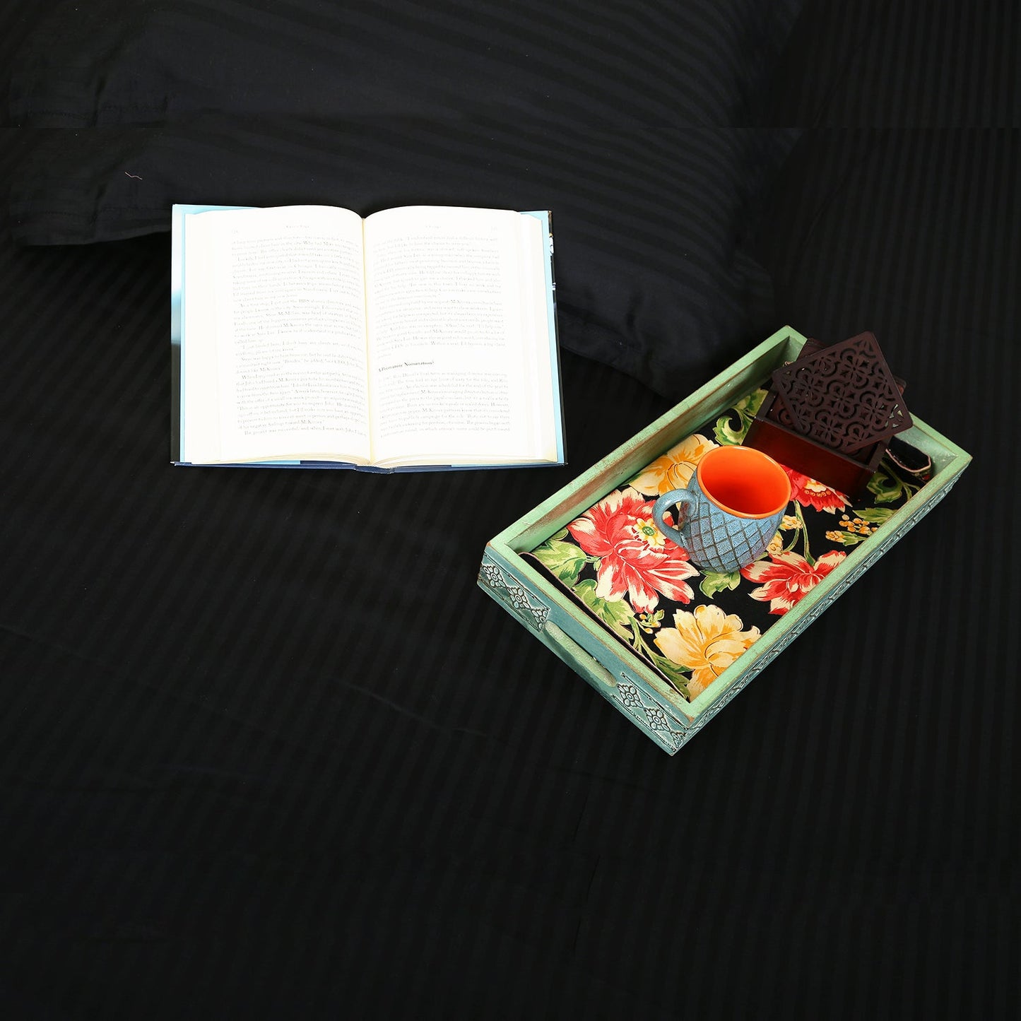 Cotton Bedsheet - Double Bed -Solid Black