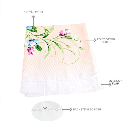 Pillow Covers-Printed- Corner Bouquets- Pair