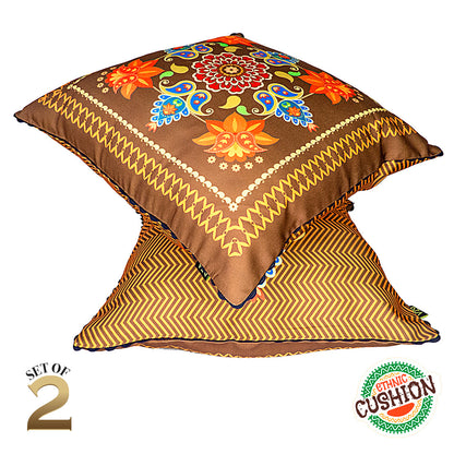 Print n Lace 037(brown n multi)
