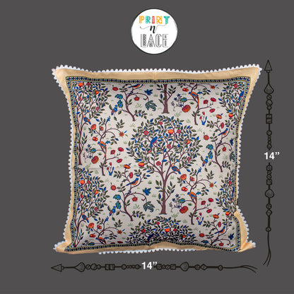 Print n Lace 072 (Dusky Beige n Multi)