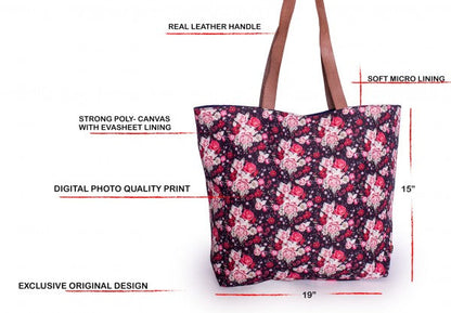 Shopper bag-Red Roses Bunch