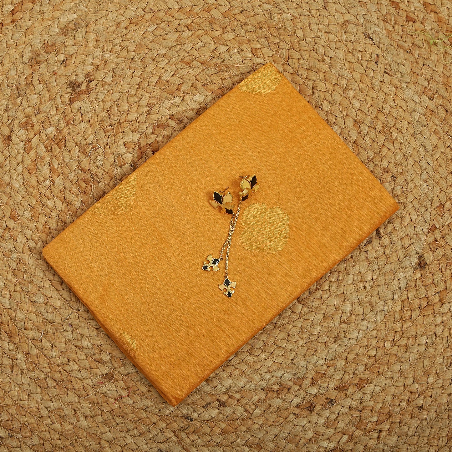 Dupatta-Banarasi Muga-Mustard Yellow