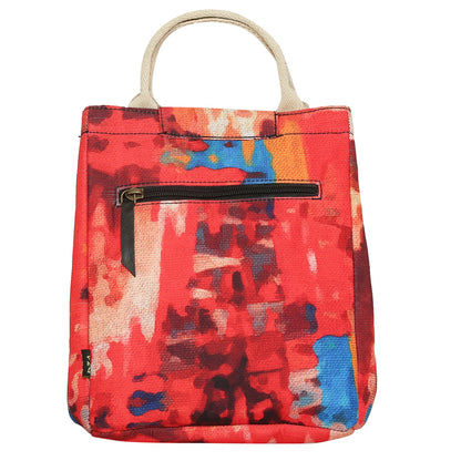 Lunch  Bag- Red Canvas
