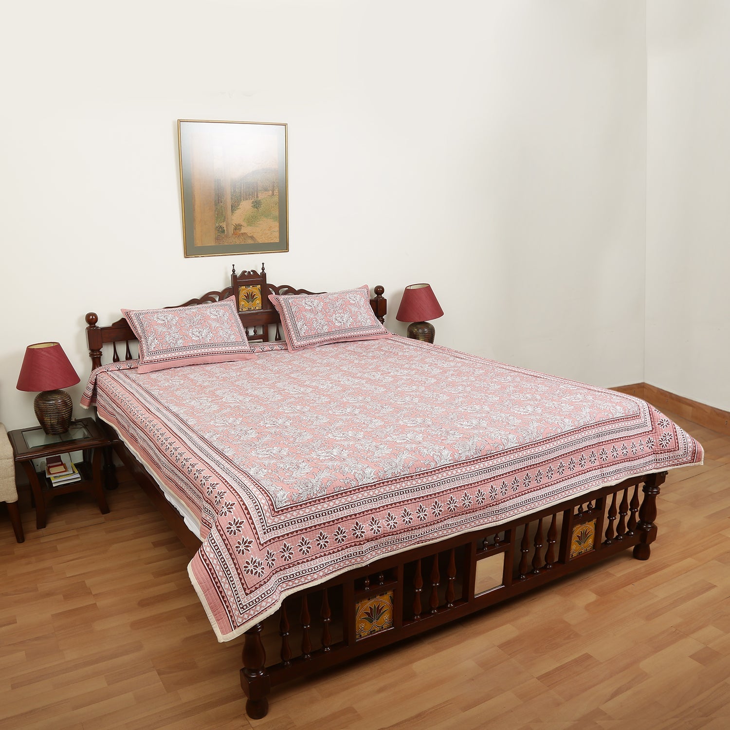 Bedcover-Ethnic Pink