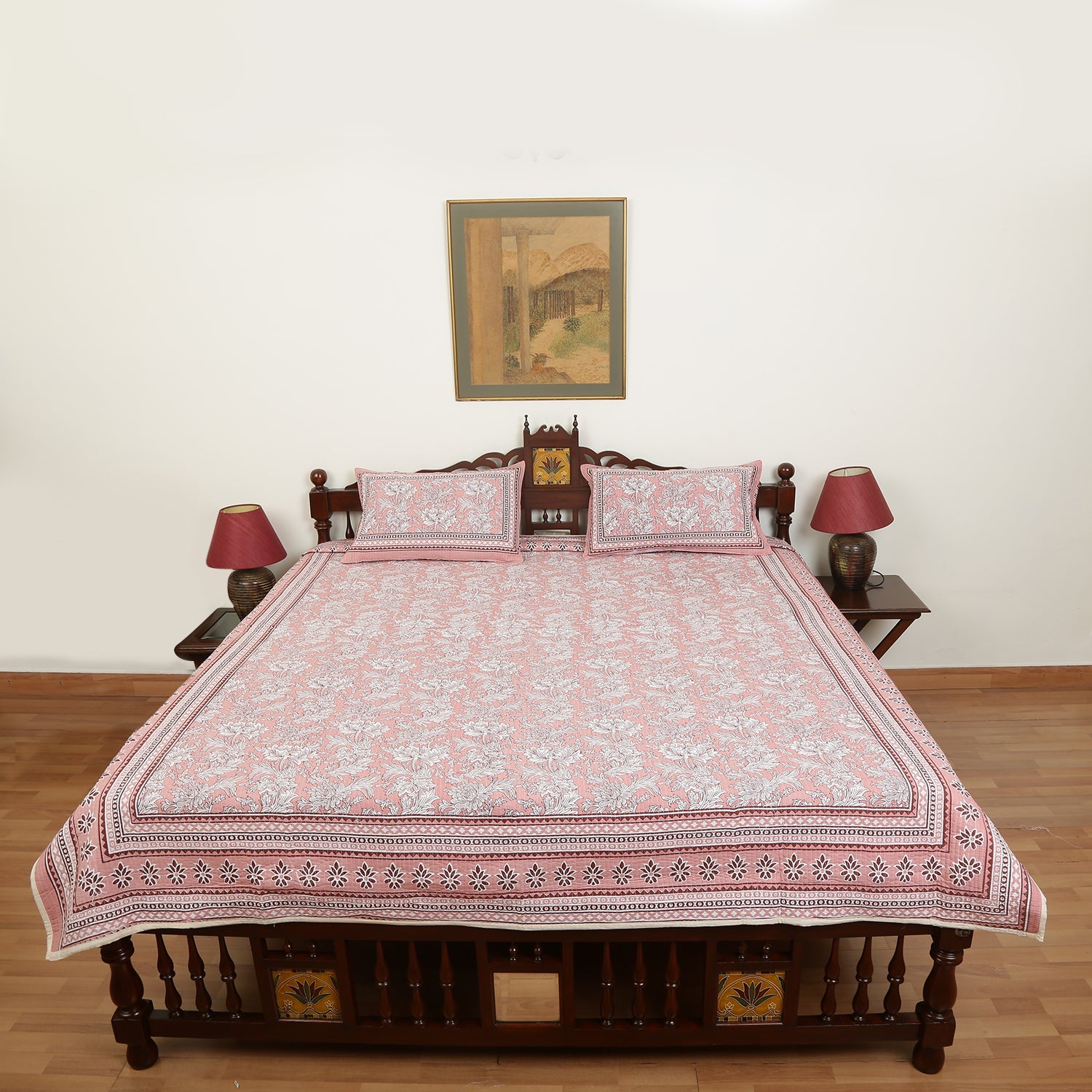 Bedcover-Ethnic Pink