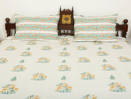 Bedcover-Ethnic Yellow Buta