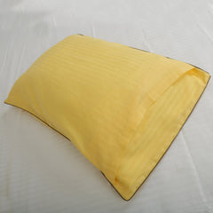 Pillow Covers-Plain Color-Yellow with Piping- Pair