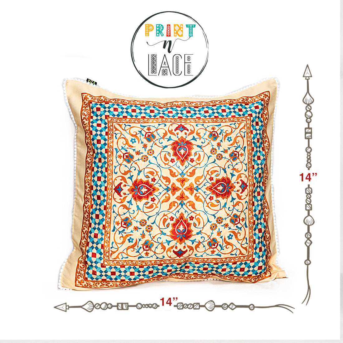 Print n Lace 021(beige n multi)