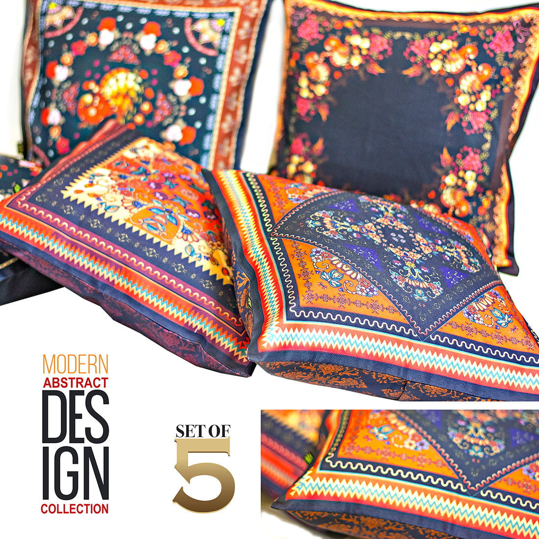 Cushion Cover-Mix n Match Collection-02, Set of 5