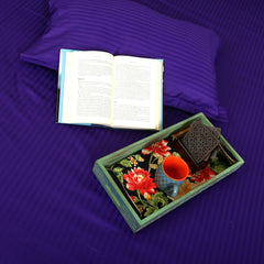 Pure Cotton Bedsheet - Double Bed - Purple
