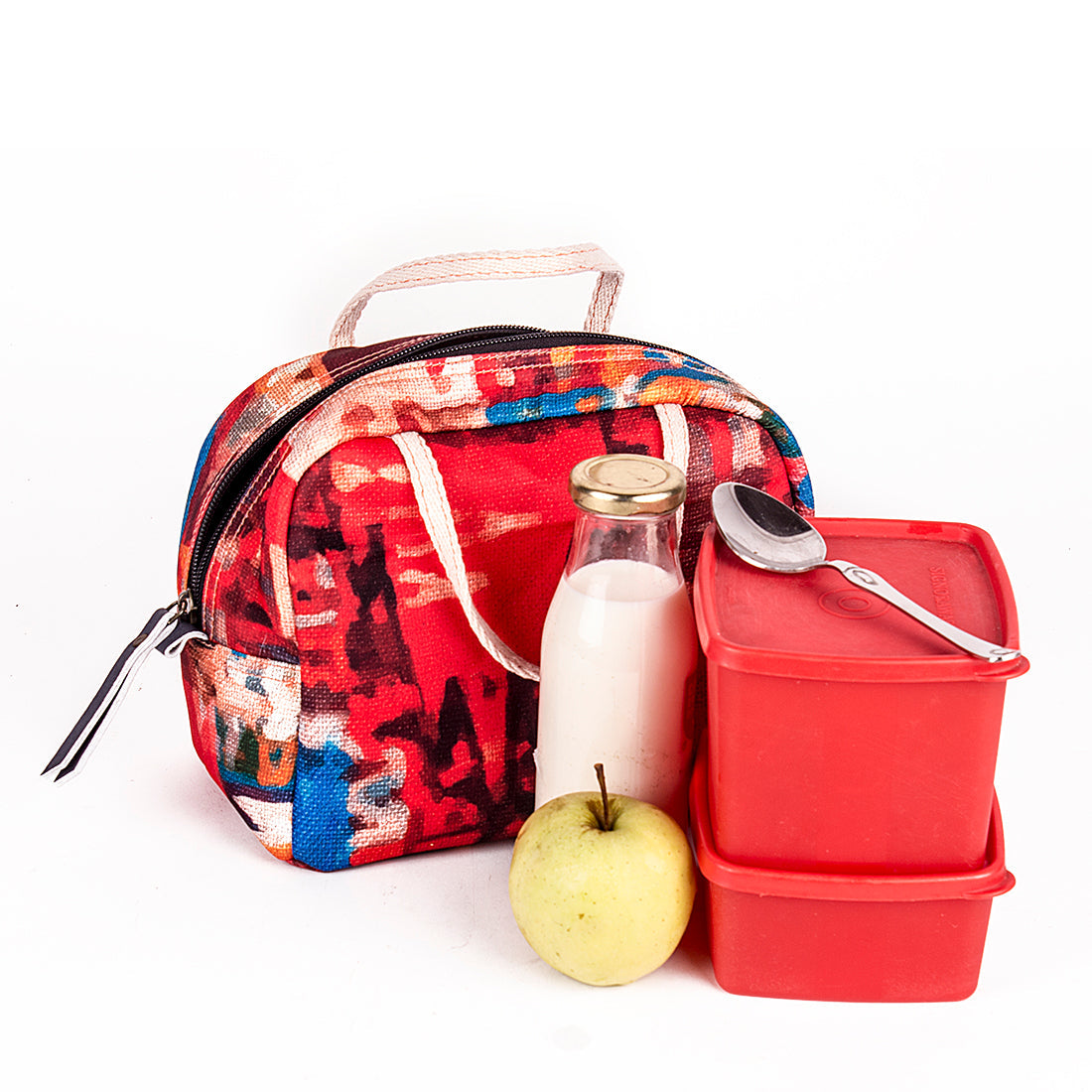 Tiffin- Lunch Bag-Red Splash Pattern 14