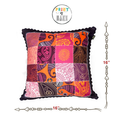 Print n Lace 002(purple n multi)