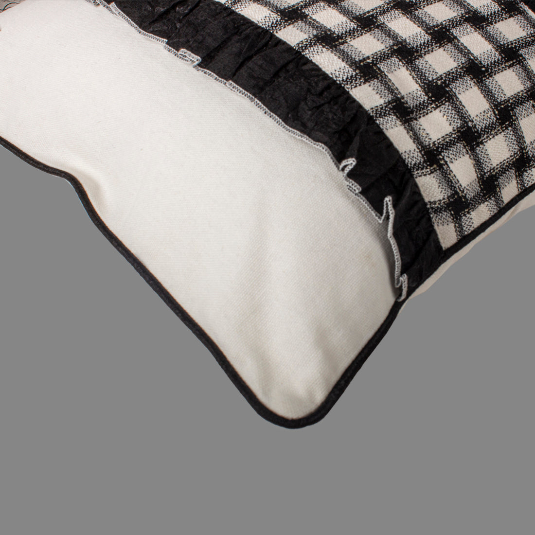 Cushion Cover-Black n White Checks