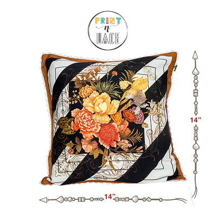 Print n Lace 026(brown n multi)
