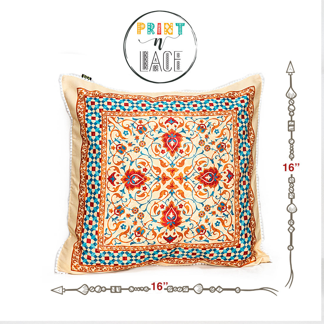 Print n Lace 021(beige n multi)