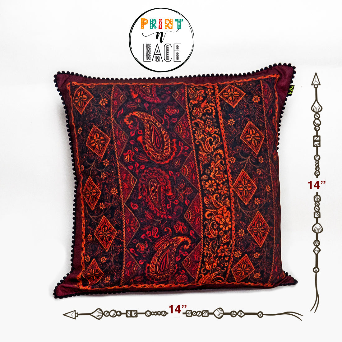 Print n Lace 015(maroon)