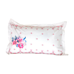 Pillow Covers-Printed- Scallop Flower Border- Pair