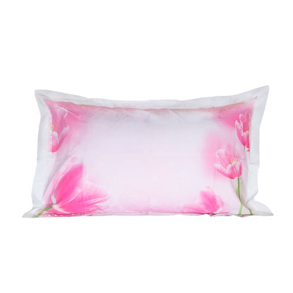 Pillow Covers-Printed- Pink Tulips- Pair