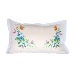 Pillow Covers-Printed- Corner Bouquets- Pair