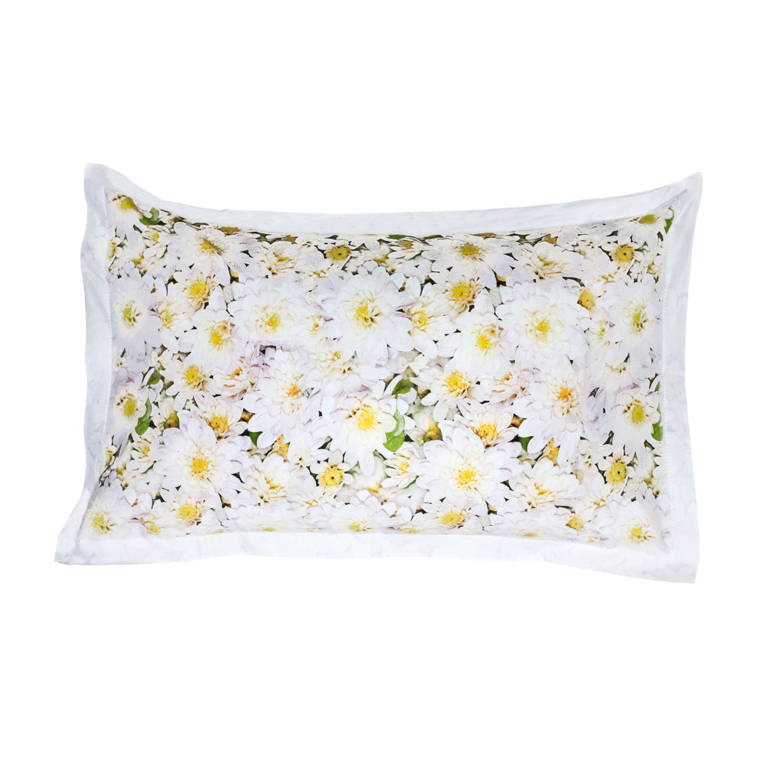 Pillow Covers-Printed- Yellow Daisies- Pair